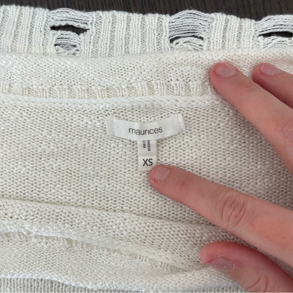Maurices Star Distressed Knit Sweater - Picture 2 of 2
